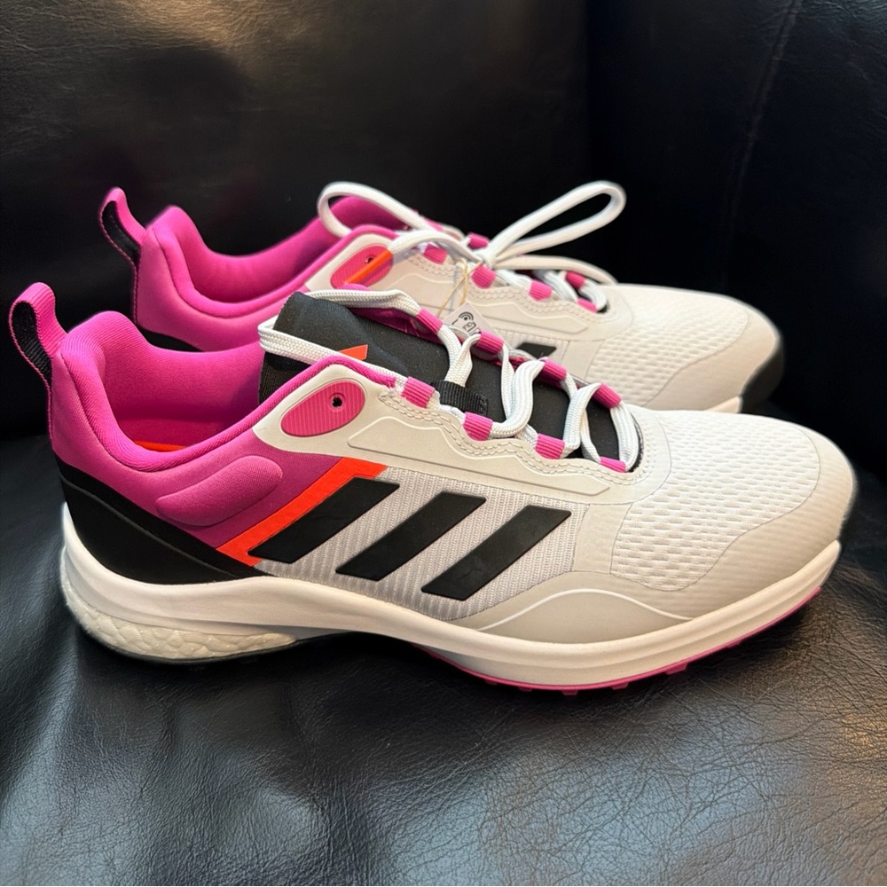 Adidas Women’s Zoysia Spikeless Golf Shoes, Grey/Lucid Fuchsia - HP2156 Sz7